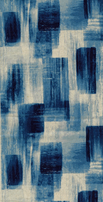 Kokka 80/20 Cotton Linen - Geomentry Canvas in Blue