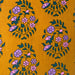 Fabric with floral pattern on a yellow background