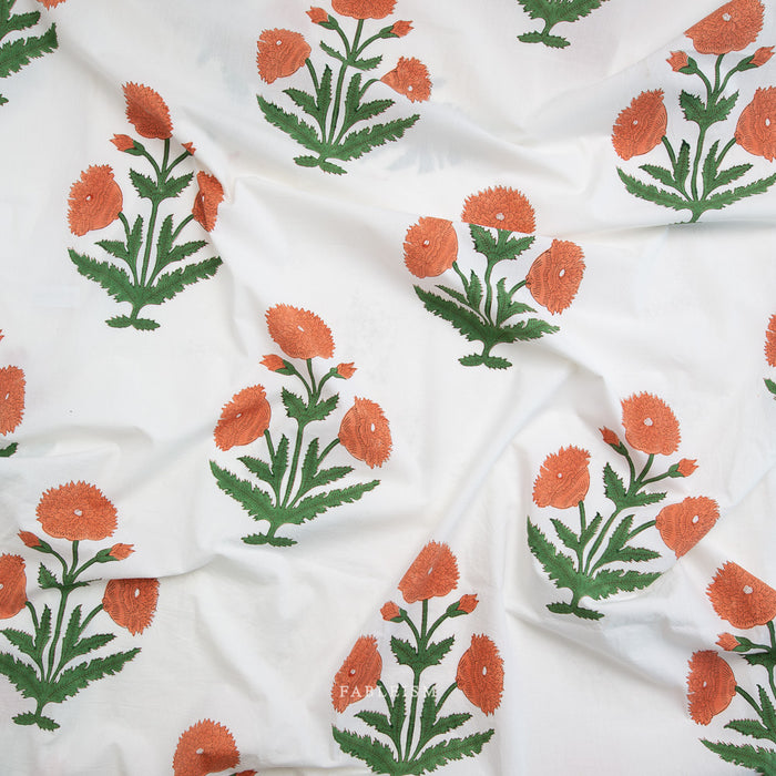 Fableism - Indian Block Prints: Cottage - Boho Floral in Sienna