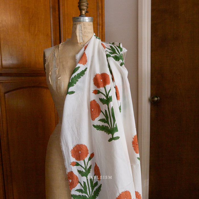 Fableism - Indian Block Prints: Cottage - Boho Floral in Sienna