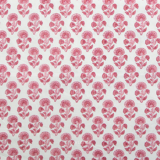 Fableism - Indian Block Prints: Cottage - Floral Stem in PInk