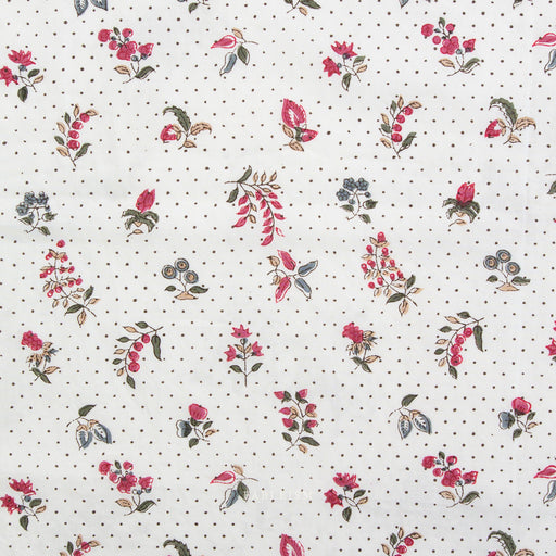Fableism - Indian Block Prints: Cottage - Flowers and Dots in Cream