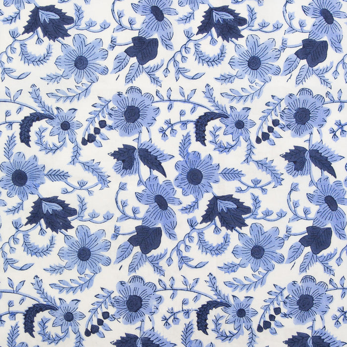 Fableism - Indian Block Prints: Cottage - Country Floral in Blue