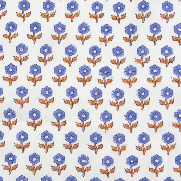 Fableism - Indian Block Prints: Cottage - Flowerling in Violet