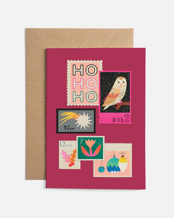 Holiday Card Set of 6 by Sunny Beast - Stamps