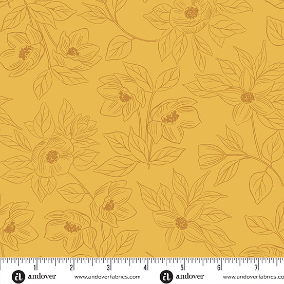 Color Me Pretty by Stephanie Organes - Flora in Mustard