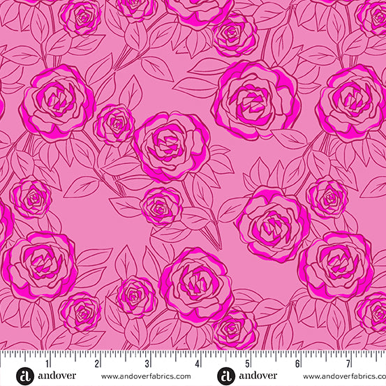 Color Me Pretty by Stephanie Organes - Rose Bloom in Rose