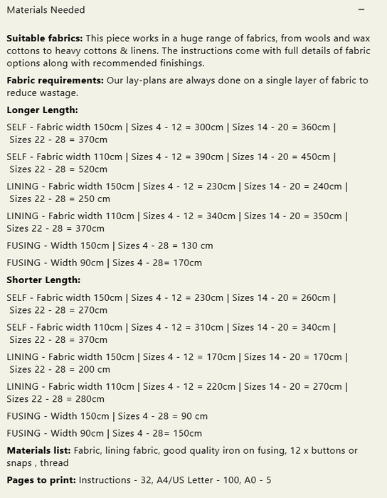 Modern Sewing Co - Darcy Coat [Digital Download]