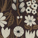 Gather by Bookhou, Cotton/Linen Lightweight Canvas - Flowers in Brown