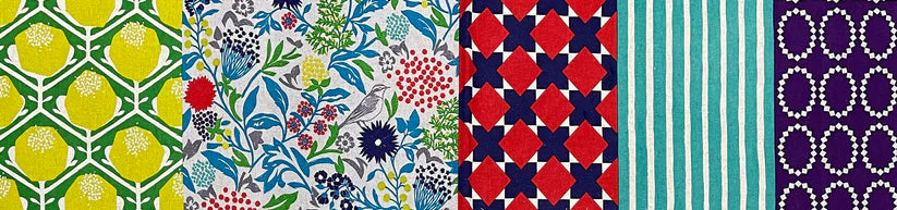 Echino for Kokka - Linen/Cotton Canvas - "And" in multi