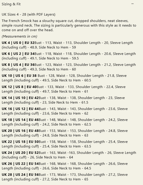 Modern Sewing Co - French Smock [Digital Download]