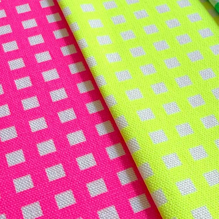 Westex neon checks and stripes - Checks in Neon Yellow