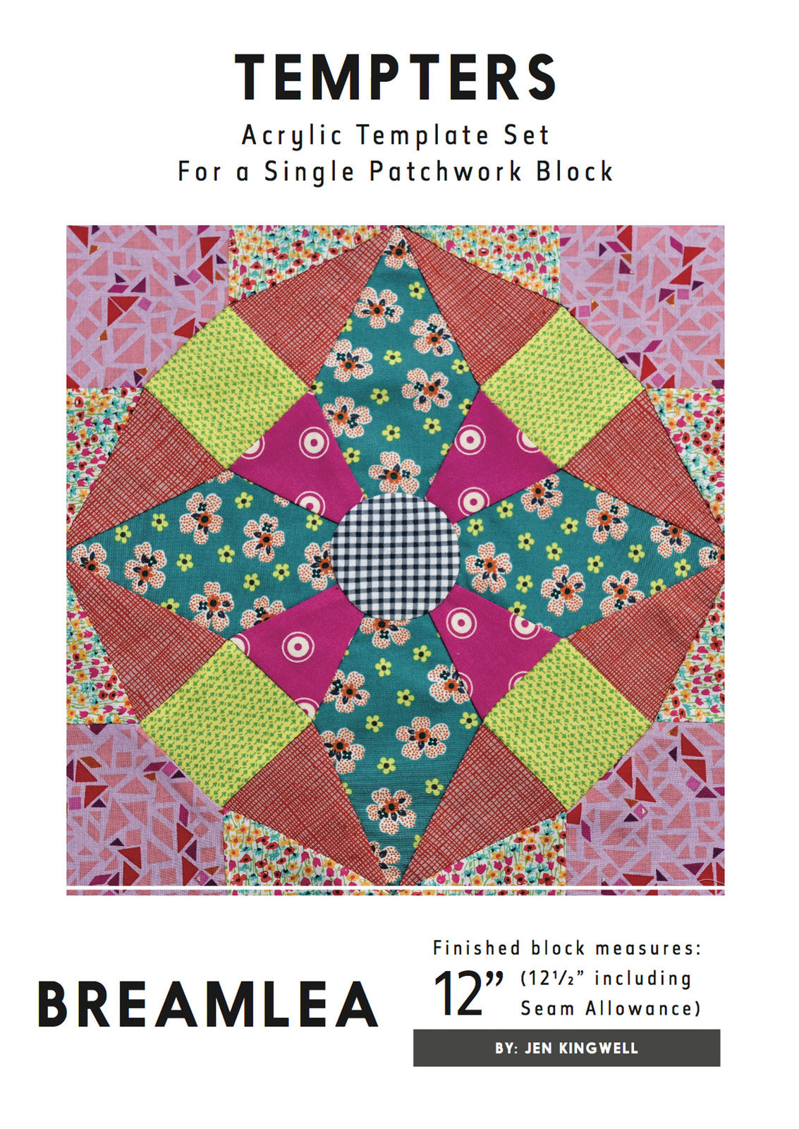 Jen Kingwell's Tempters - Breamlea Acrylic Template Set — Fabric Spark