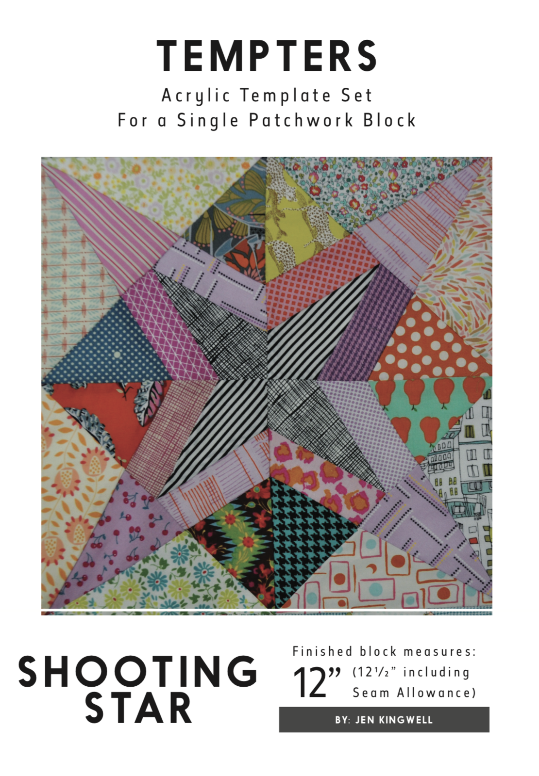 Jen Kingwell's Tempters - Shooting Star Acrylic Template Set — Fabric Spark