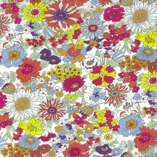 Kokka Flownny Lawn Cosmo Mix in Bright