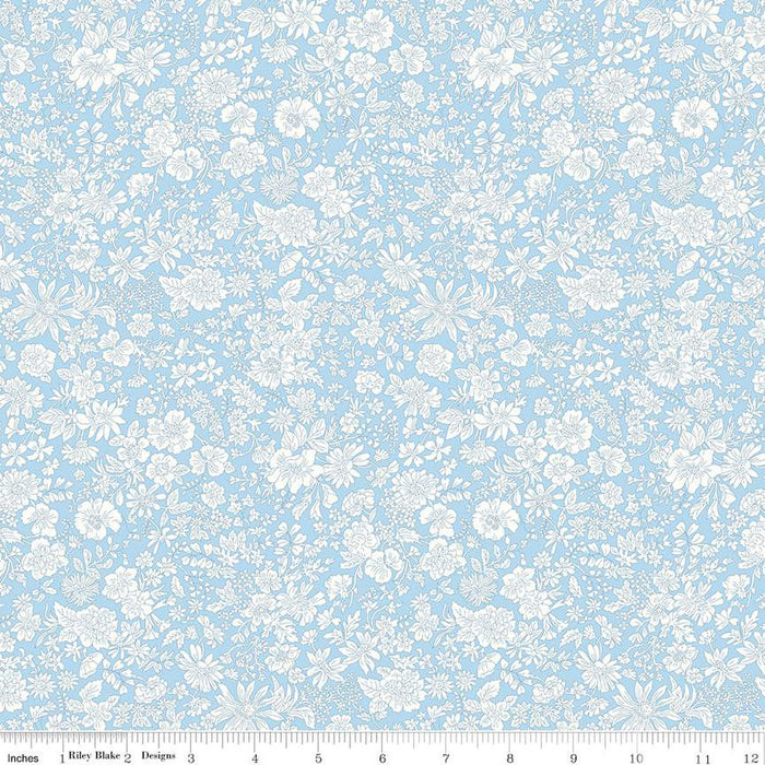 Liberty Quilting Cotton - Emily Belle in Blue Sky