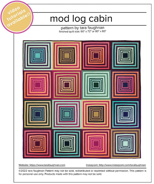 Tara Faughnan - Modern Log Cabin Quilt Pattern
