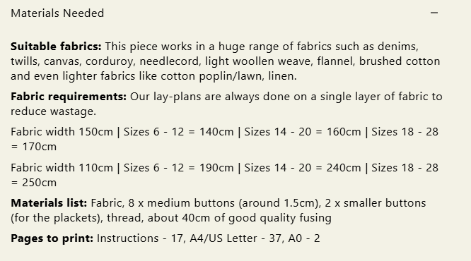 Modern Sewing Co - Over Shirt [Digital Download]