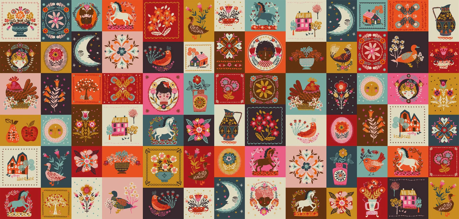 Helen Black - Fine Folk - Quilted Folk Panel