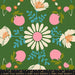 ruby star society juicy by melody miller poppy garden in sarah green quilting cotton fabric