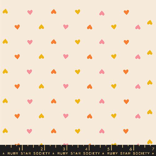 ruby star society juicy by melody miller hearts in multi quilting cotton fabric