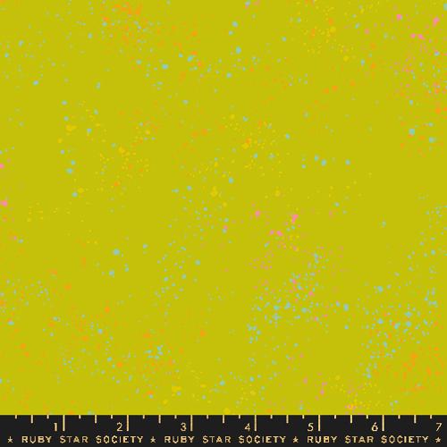 ruby star society rashida coleman-hale speckled in pistachio quilting cotton fabric