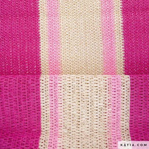 Shoji 100% Paper Raffia Knit Fabric - by the half yard - Pink on Pink