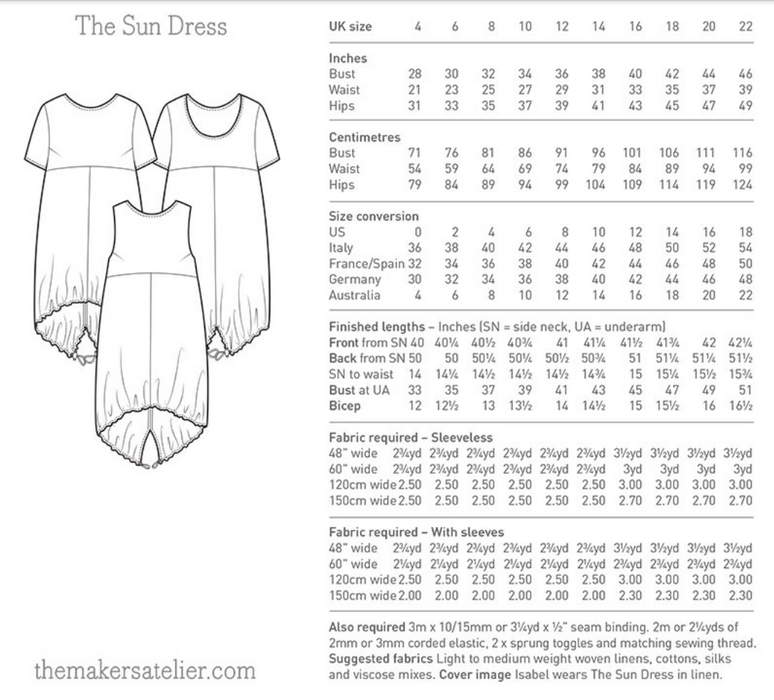 Maker's Atelier Sun Dress Workshop - Friday June 21 11:00 - 4:00