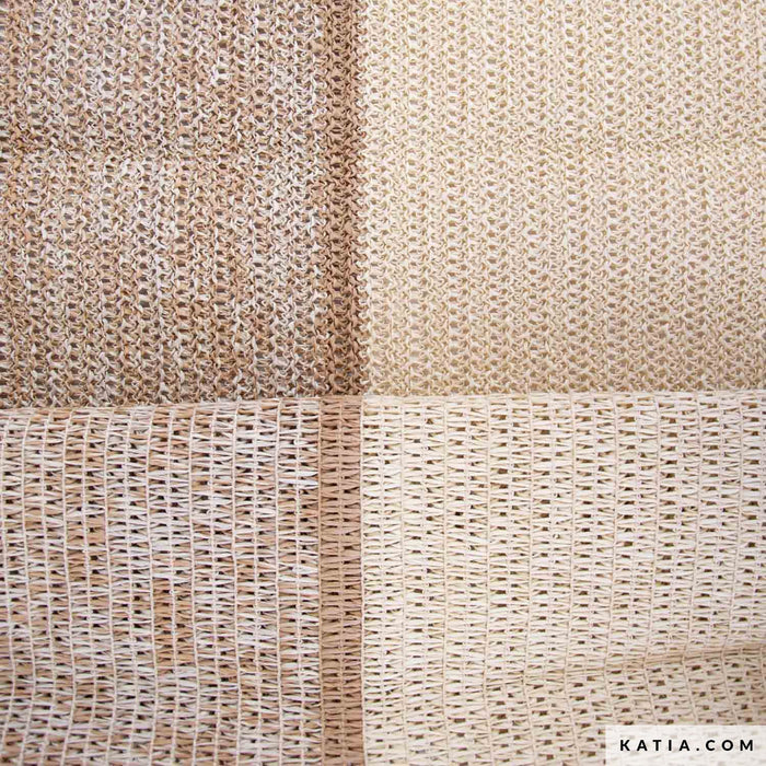 Shoji 100% Paper Raffia Knit Fabric - by the half yard - Cafe au Lait