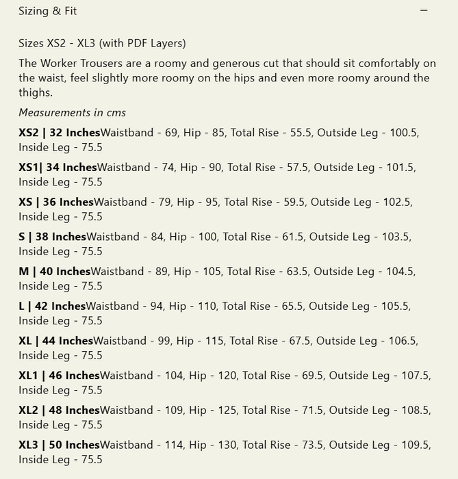 Modern Sewing Co - Worker Trousers (Mens) [Digital Download]