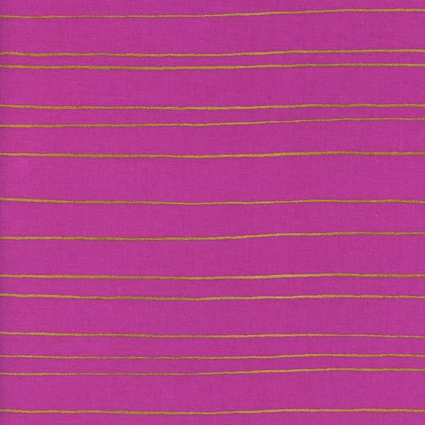 Fruit Dots by Melody Miller Gold Stripe in Orchid