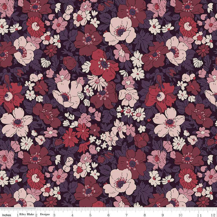 Liberty Quilting Cotton - Flower Show Botanical Jewel - Cosmos Field A