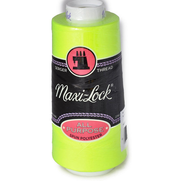 Maxi-Lock Polyester Serger Thread 50 wt - Neon Yellow
