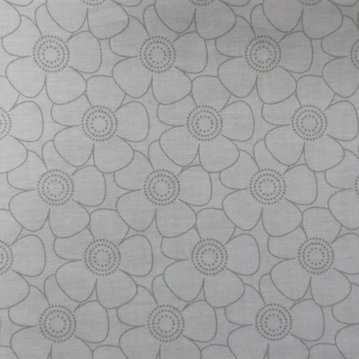 Muslin Prints - petals - Grey/White - 9.95/ yard