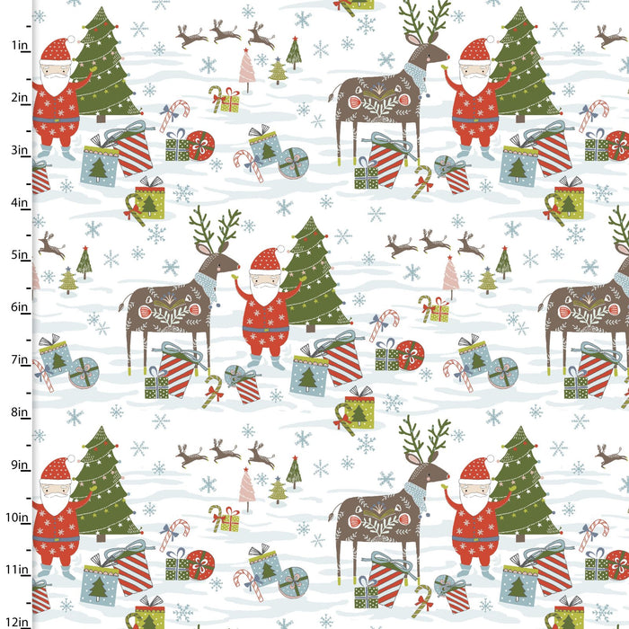 Quilter's Palette - Happy Holidays by Flora Waycott - Santa and Reindeer