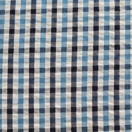 Robert Kaufman Seersuckers - Indigo blue check