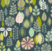 Modern Retro Foliage Blue