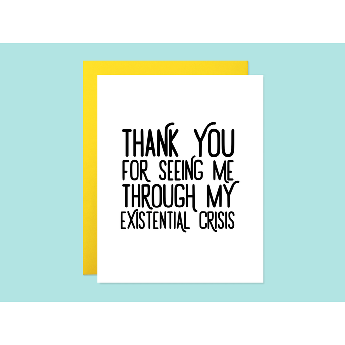Holly Oddly - Greeting Card - Existential Crisis Thank You