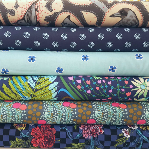 Designer Bundle - Free Spirit - Moody Blues - 6 x FQ