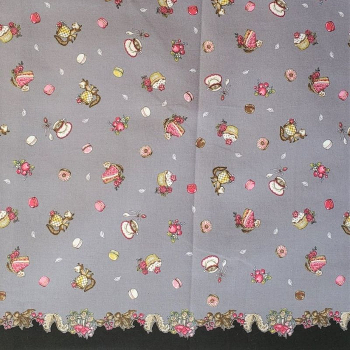 Kokka Oxford - In The Forest Border Print - Sweets Time