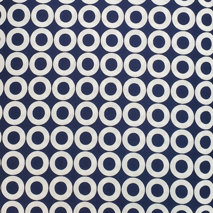 Spot On Navy Fabric by RK Studio