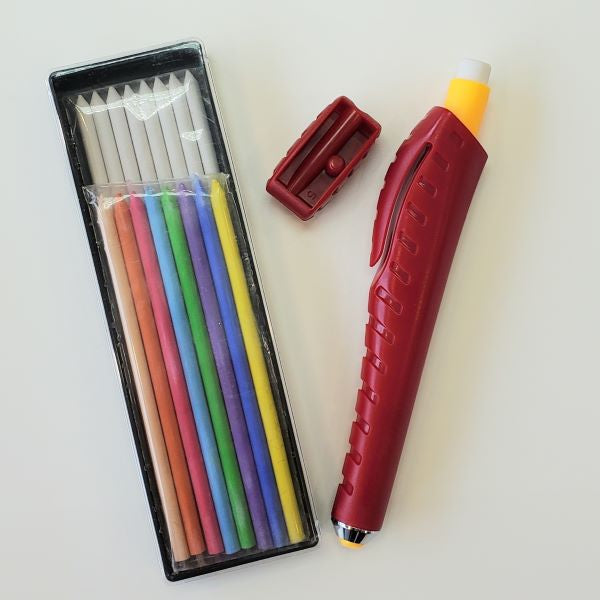 Dritz Mechanical Fabric Pencil Set, 0.9mm, White