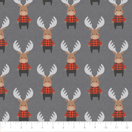 Camelot Fabrics - Reindeer Lodge - Lumberjack Moose