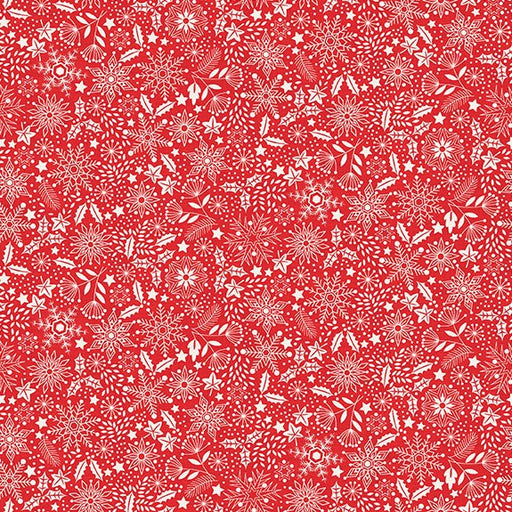 Makower Scandi 2019 Snowflakes in Red