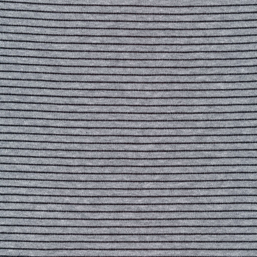 Cloud 9 Organic Cotton KNITS - Little Stripes Heather Gray and Black