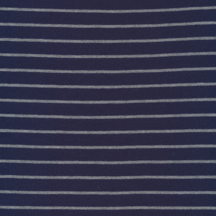 Cloud 9 Organic Cotton KNITS - Stripes in Blue/Heather Gray