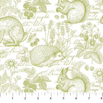 Briarwood by Michel Design Works - Animals in olive green