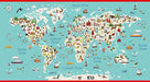 Makower Around the World - World Map Panel 24" x 44"