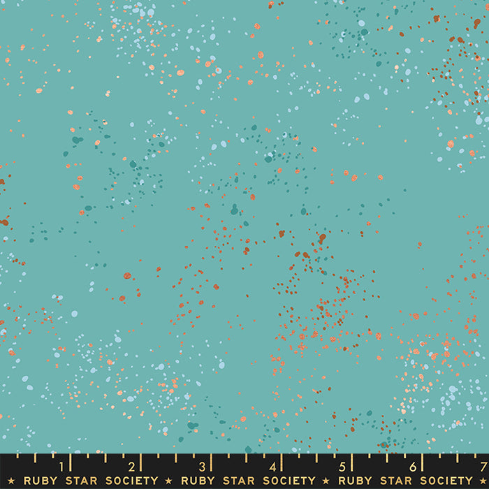 Speckled 108" Quilt Back by Rashida Coleman-Hale - Turquoise