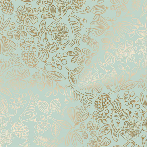 Primavera by Rifle Paper Company - Moxie Floral in Mint Metallic